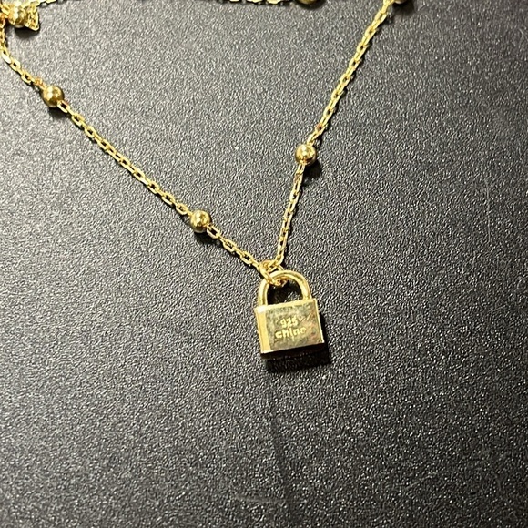 Brand new Rachel Zoe Sterling Silver Gold Tone Double Chain Locket Necklace - Picture 12 of 13